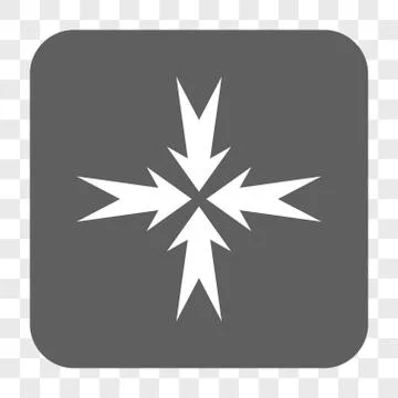 Compression Arrows Rounded Square Button Stock Illustration