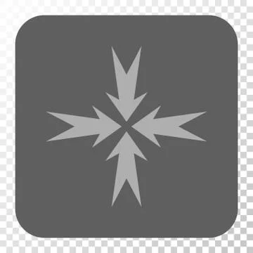Compression Arrows Rounded Square Button Stock Illustration