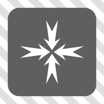 Compression Arrows Rounded Square Button Stock Illustration