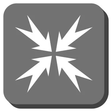 Compression Arrows Rounded Square Vector Icon Illustrazione stock