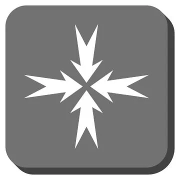 Compression Arrows Rounded Square Vector Icon Stock Illustration