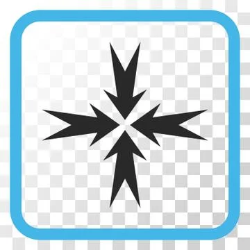 Compression Arrows Vector Icon In a Frame Stock Illustration