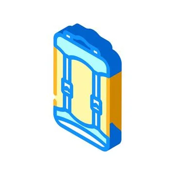 Compression bag sleeping bag isometric icon vector illustration Stockillustratie