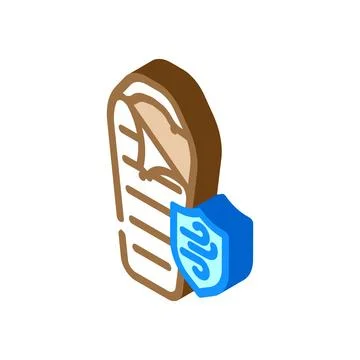 Compression bag sleeping bag isometric icon vector illustration Stockillustratie