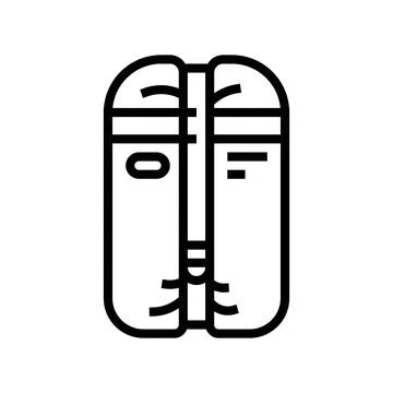 Compression bag sleeping bag line icon vector illustration Stock Illustration