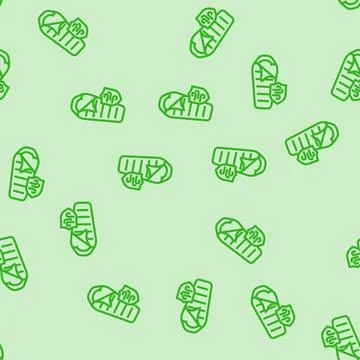 Compression bag sleeping bag line vector seamless pattern Stock Illustration