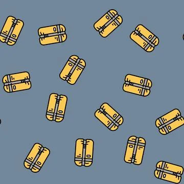 Compression bag sleeping bag vector seamless pattern Stock Illustration