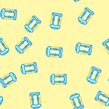 Compression bag sleeping bag vector seamless pattern Stock Illustration