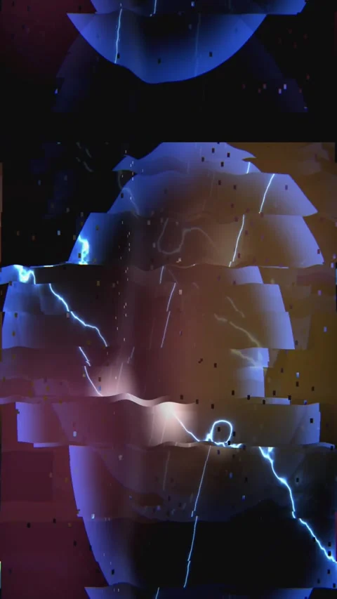 Compression Distortion Effect Vertical Stock Footage 331084592