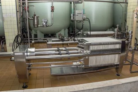 Compression filter for cold cleaning, wine Stock Photos