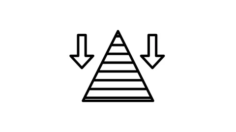 Compression Funnel Pyramid Icon Stock Footage 340305793