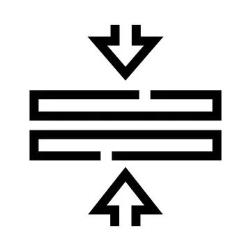 Compression icon showing file reduction and data archiving Stock Illustration