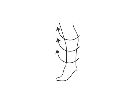 Compression, leg icon. Vector illustration. Stock Illustration