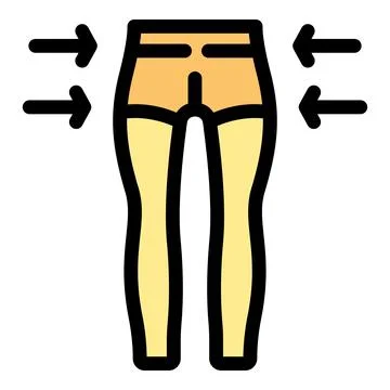 Compression pants reducing leg swelling and improving blood circulation Stock Illustration