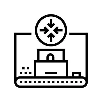 Compression pharmaceutical production line icon vector illustration Stock Illustration