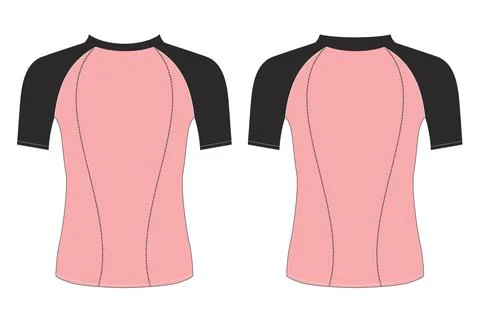 Compression Rash Guard Template Mock up Stock Illustration