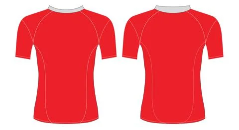 Compression Rash Guard Template Mock up Stock Illustration