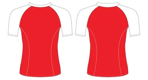 Compression Rash Guard Template Mock up Stock Illustration