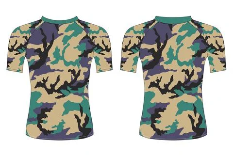 Compression Rash Guard Template Mock up Stock Illustration