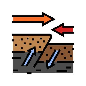 Compression reverse earthquake color icon vector illustration Ilustración de archivo
