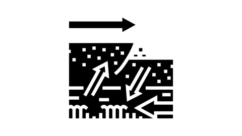 Compression reverse earthquake glyph icon animation Stock Footage 326157302