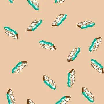 Compression reverse earthquake isometric icon seamless pattern 스톡 일러스트