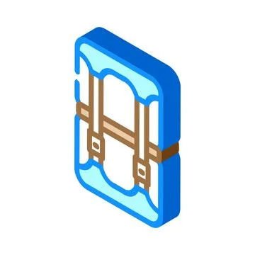 Compression sack ultralight hiking isometric icon vector illustration イラスト素材