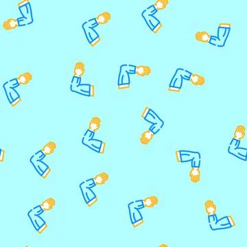 Compression sleeve recovery wellness vector seamless pattern Stock Illustration