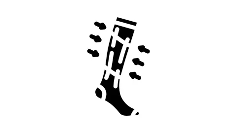 Compression socks running accessories glyph icon animation Vidéo 326732962