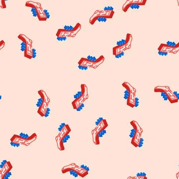 Compression socks running accessories isometric icon seamless pattern Stock Illustration