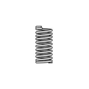Compression spring icon design for mechanical engineering elements Stock Illustration