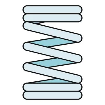 Compression spring vector graphic representing tension and elasticity Stock Illustration
