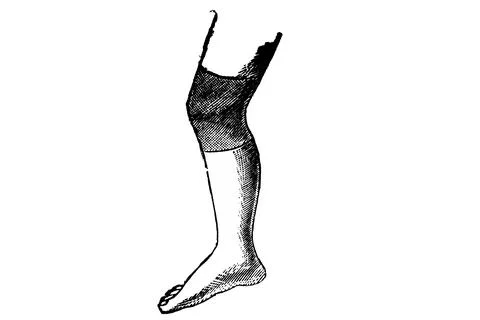 Compression Stocking – 1897 Original Vintage Engraved Illustration Stock Illustration