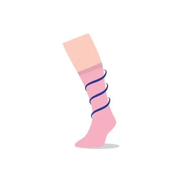 Compression stocking concept. Pressure problems with varicose veins Stock Illustration