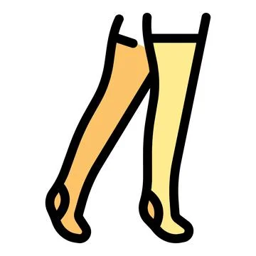 Compression stocking improving blood circulation in legs while walking Stock Illustration