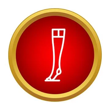 Compression stocking supporting leg for vascular health Stock Illustration