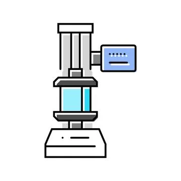 Compression testing materials engineering color icon vector illustration Stock Illustration