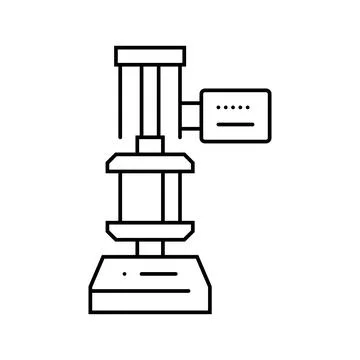 Compression testing materials engineering line icon vector illustration 스톡 일러스트