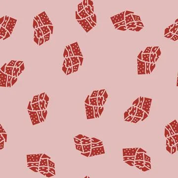 Compression thrust earthquake glyph vector seamless pattern Stock Illustration