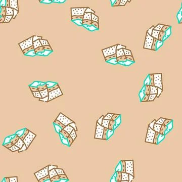 Compression thrust earthquake vector seamless pattern 스톡 일러스트