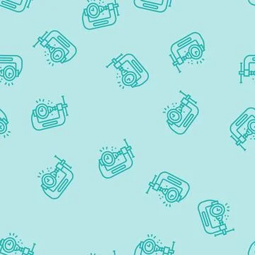 Compression time management line seamless pattern Illustrazione stock