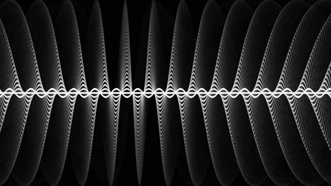 Compression Waves Compiling Mask to Central Beam of Wave Stock Footage 143932774
