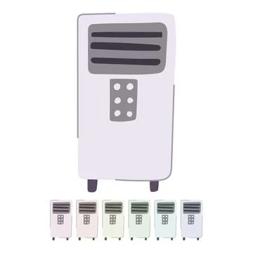 Compressor air conditioner vector cartoon graphic Illustrazione stock