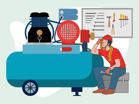 Compressor Concept Illustration Stock Illustration