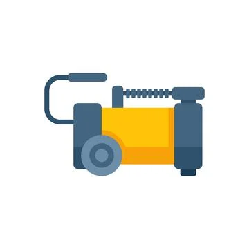 Compressor engine icon flat vector. Air machine イラスト素材