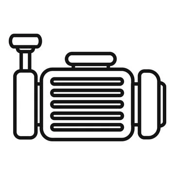 Compressor engine icon outline vector. Air machine イラスト素材