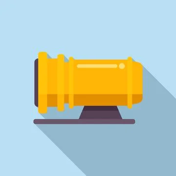 Compressor equipment icon flat vector. Air machine Ilustração Stock