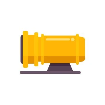 Compressor equipment icon flat vector. Air machine Ilustração Stock