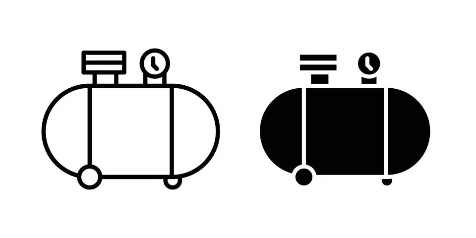 Compressor icon Illustration set. Vector Eps10 for apps Illustrazione stock