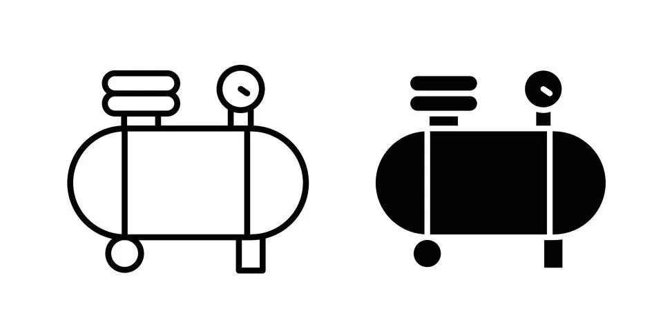 Compressor icon illustration vector, icon set for apps Stock Illustration